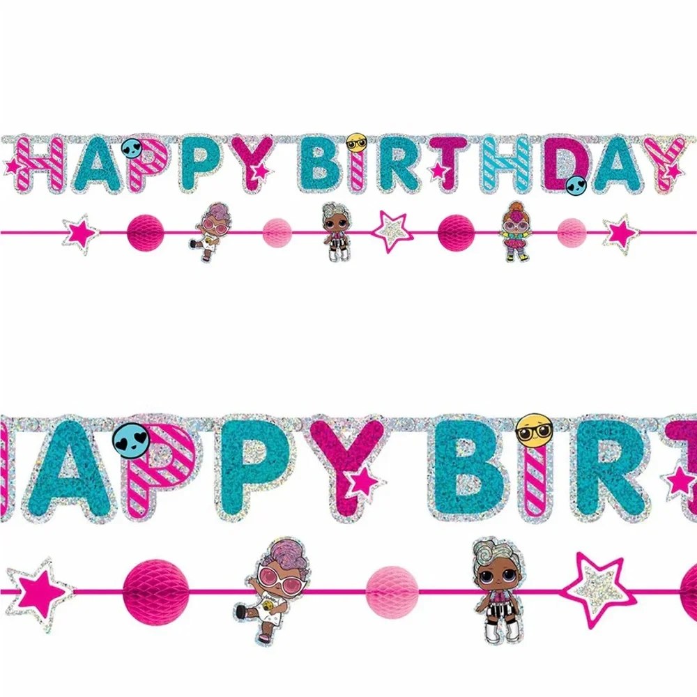 LOL Surprise Dolls Together 4EVA Letter Banner Birthday Celebration Kit